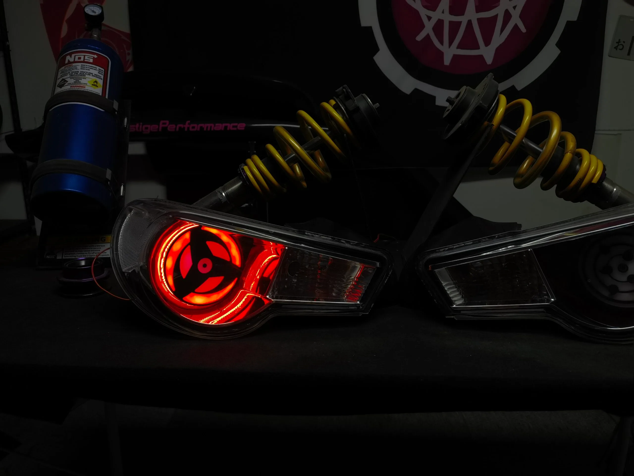 JDM Naruto Inspired Sharingan Tail Lights for Toyota GT86 ZN6 - APP Control & Dynamic Effects