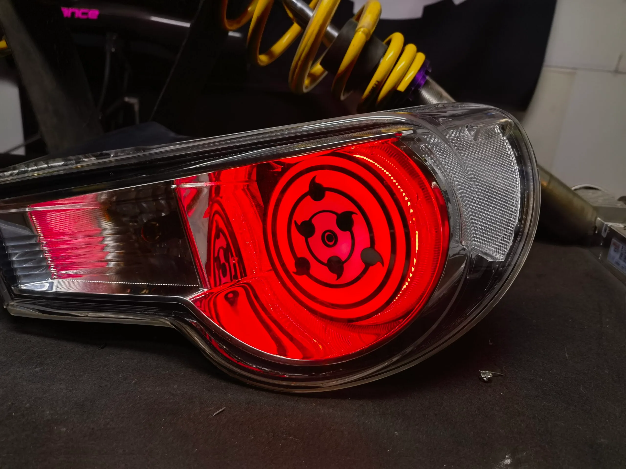 JDM Naruto Inspired Sharingan Tail Lights for Toyota GT86 ZN6 - APP Control & Dynamic Effects - Image 3