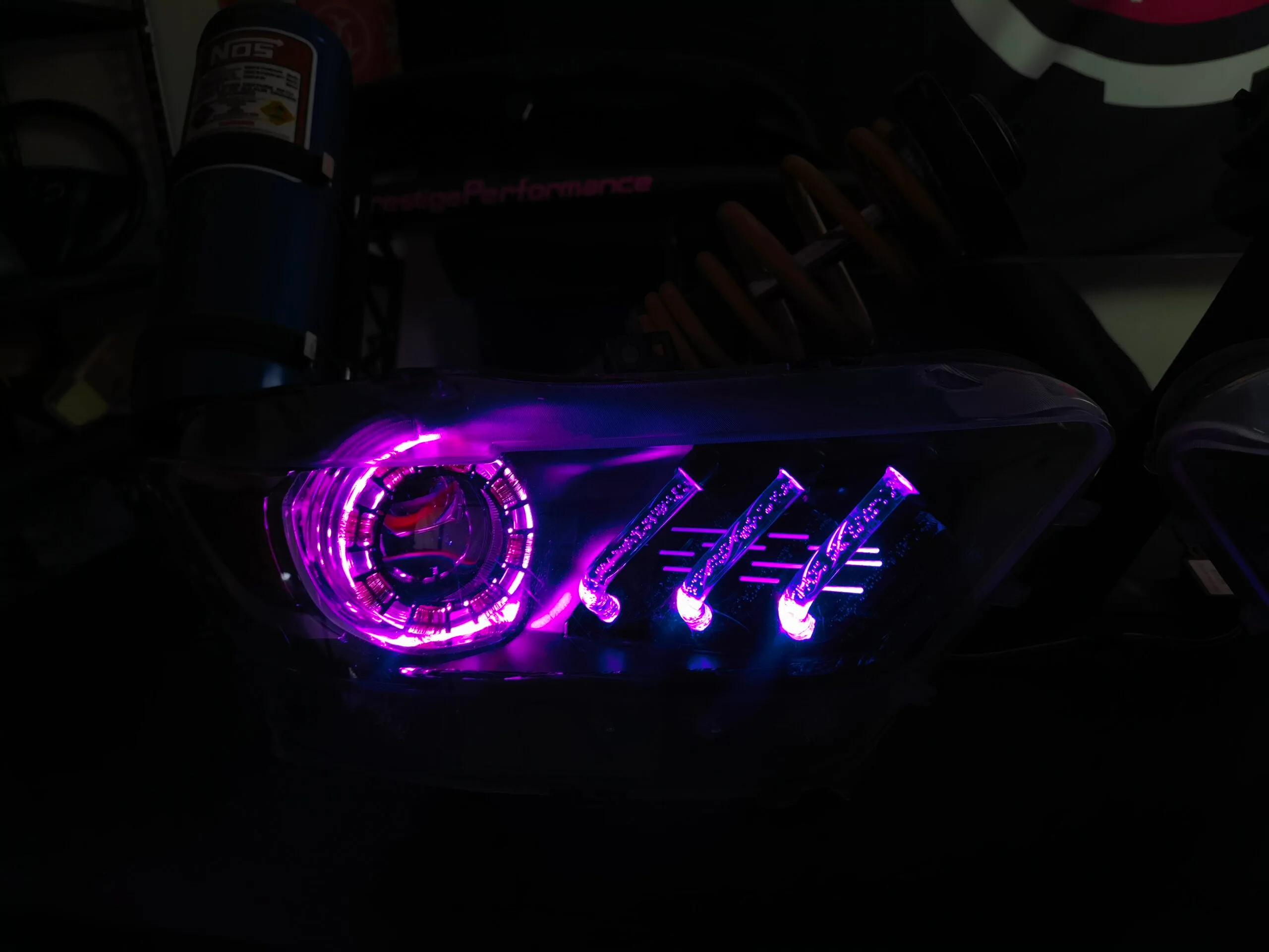JDM Tuning Water Cooling Simulation LED Headlights for Ford Mustang GT 2015-2023 - RGB Effects — изображение 2