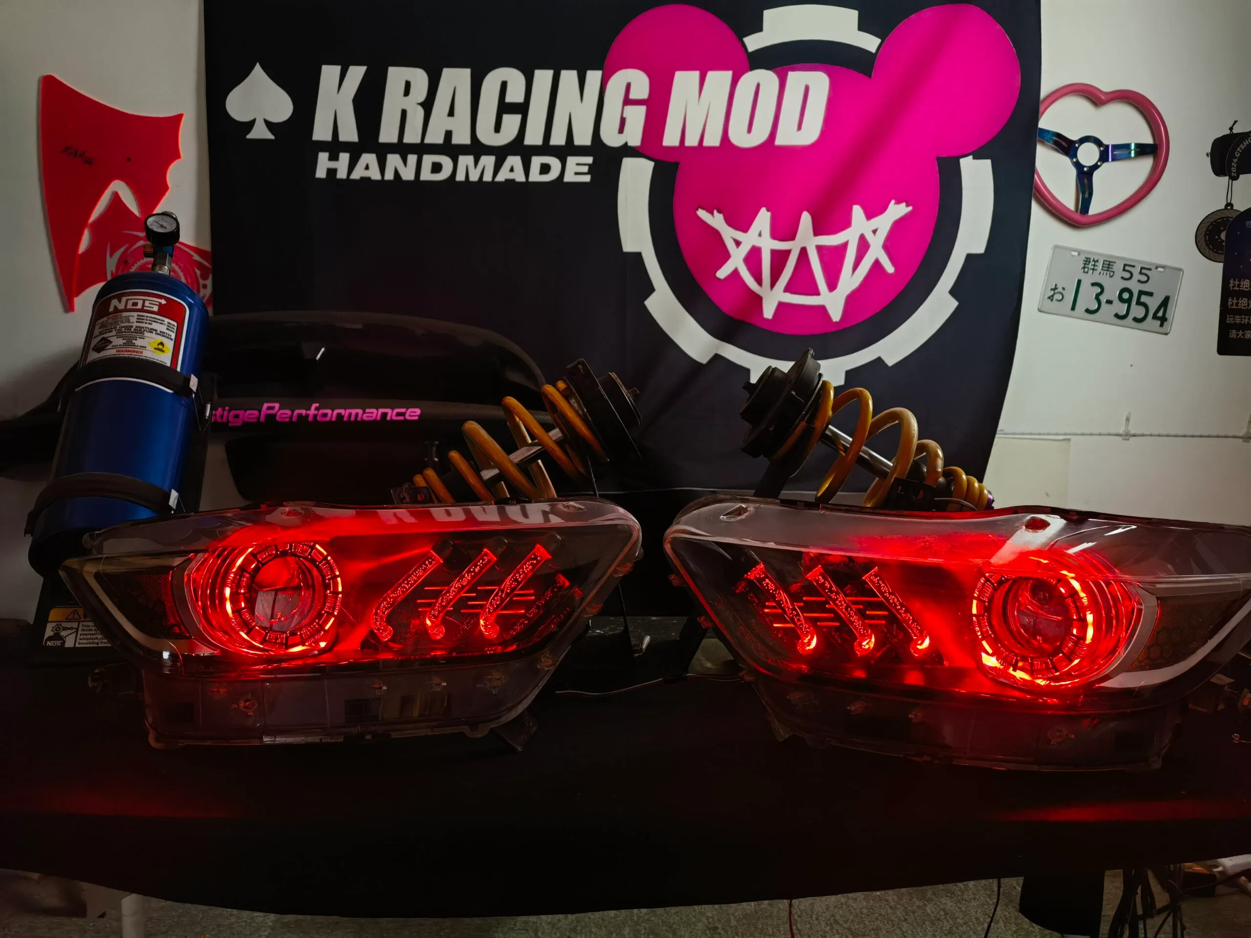 JDM Tuning Water Cooling Simulation LED Headlights for Ford Mustang GT 2015-2023 - RGB Effects — изображение 6