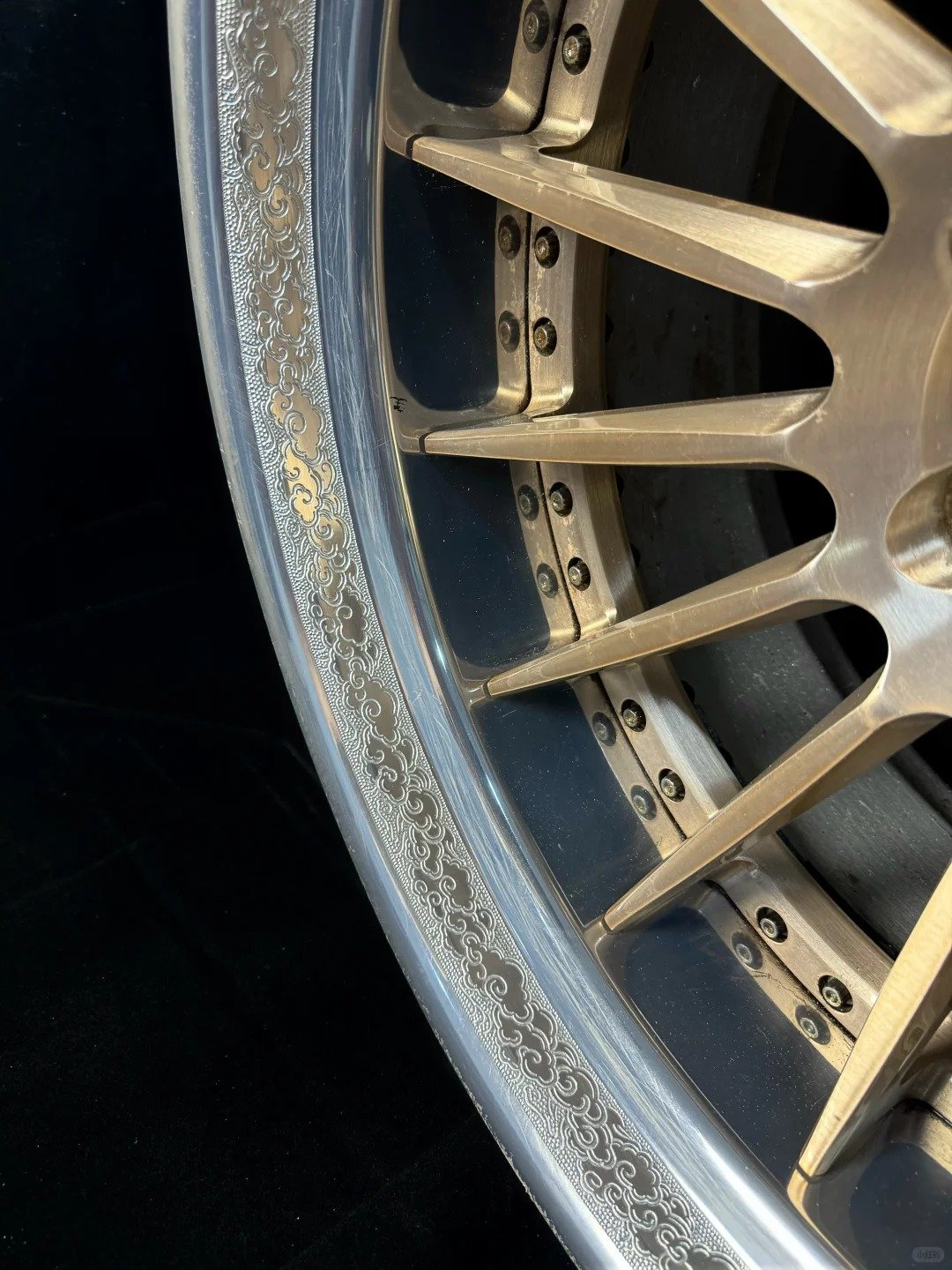 Custom Engraved Forged Wheels — Cloud Motif (Set of 4) - Image 3