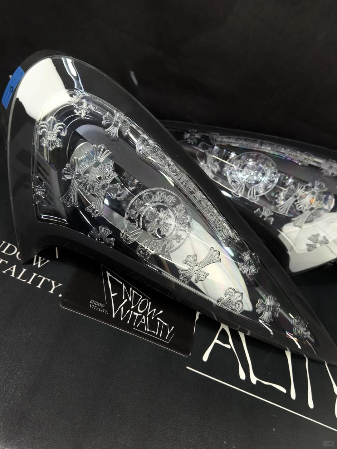 Custom Chrome Hearts Engraved Headlights for McLaren 570