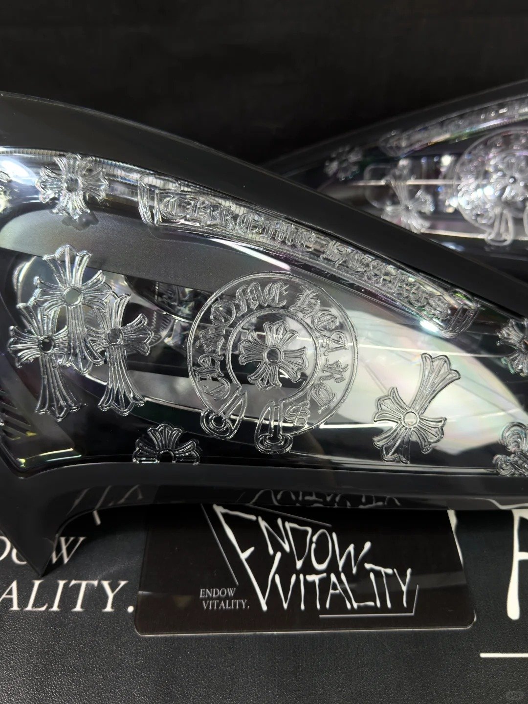 Custom Chrome Hearts Engraved Headlights for McLaren 570 - Image 3